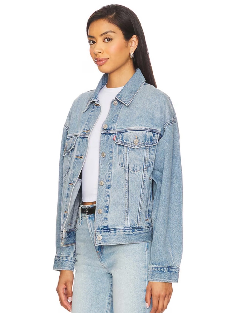Levi's Classic Denim Trucker Jacket Light Wash Size L - Picture 4 of 11